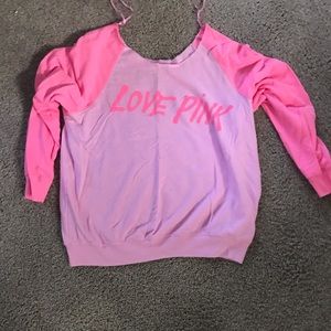 Victoria Secret PINK off the shoulder sweatshirt